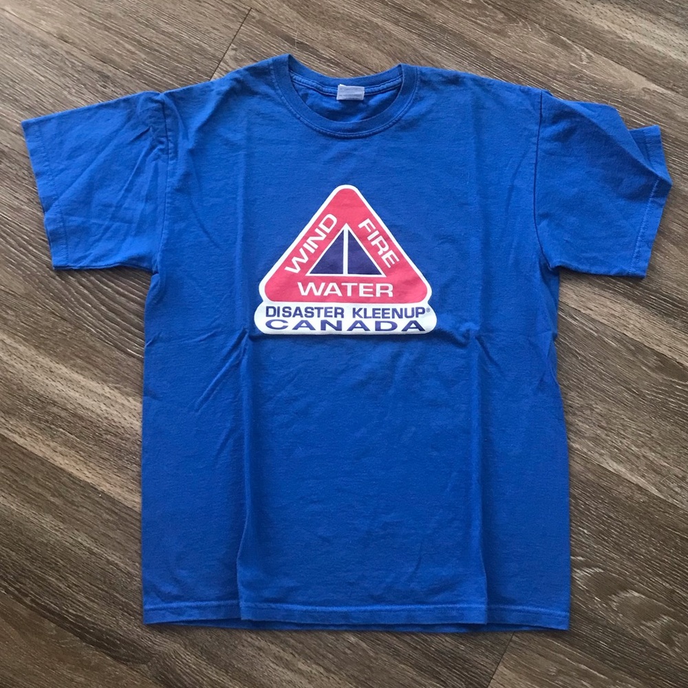 VINTAGE MENS T SHIRT ROYAL BLUE SZ MEDIUM
